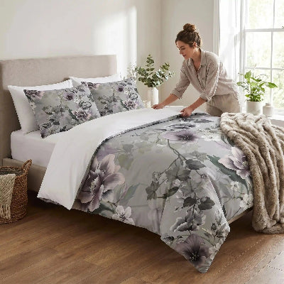 Femme fait parure de lit 220x240 Fleurs Aquarelles