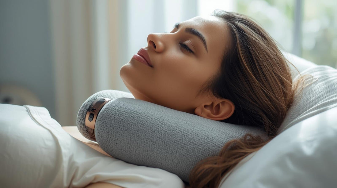 Avec l'oreiller cervical ergonomique finies les douleurs au cou au réveil. - Chambre Élégante