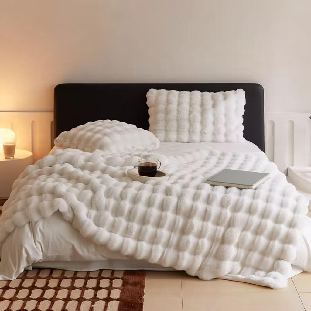 Couverture blanche double face