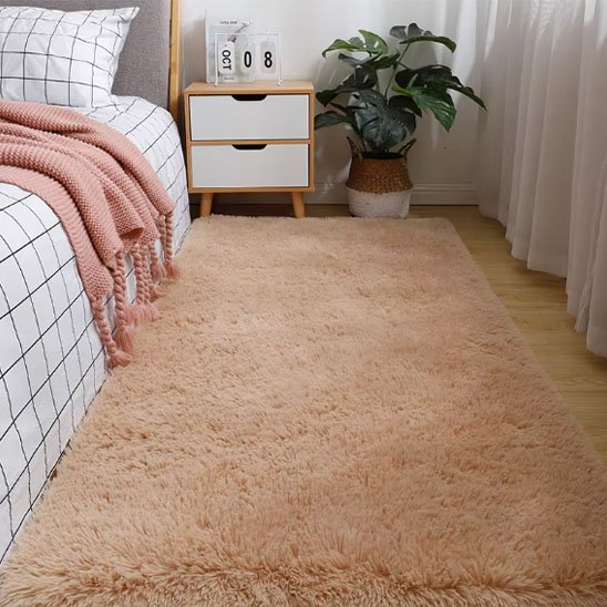 Descente de lit beige Ultra-douce