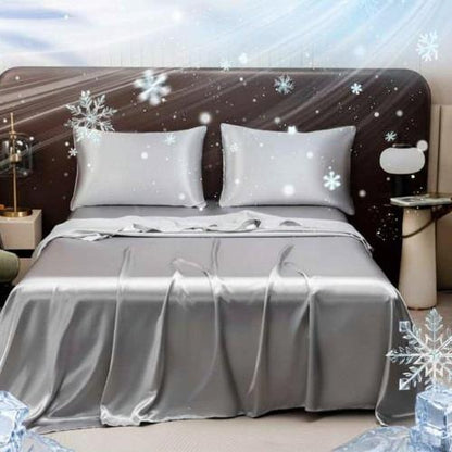 Drap frais d'été soie glacée gris
