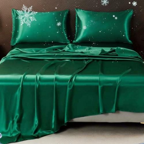 Drap frais d'été soie glacée vert