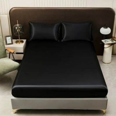 Drap housse noir confort optimal