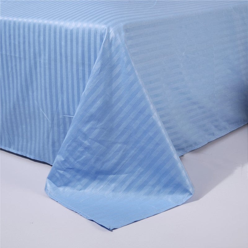 Drap plat bleu ciel coton 600 fils