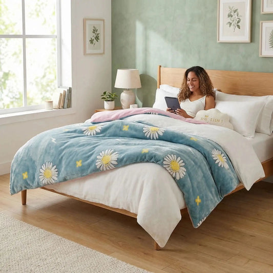 Femme housse de couette douceur confort optimal