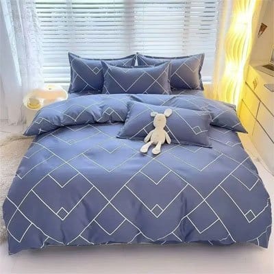 Housse de couette bleue Premium Élégance 