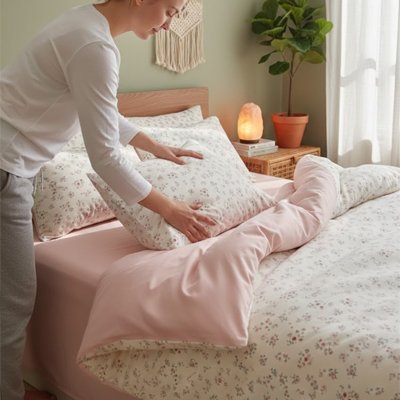 Housse de couette rose | Premium Douceur