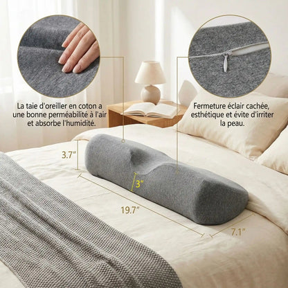 Oreiller cervical ergonomique gris | Allié du Bien être