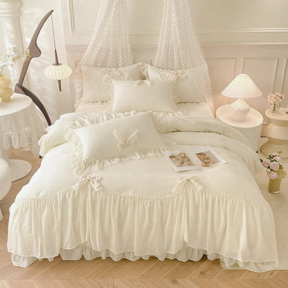 Parure de lit 220x240 blanche Fraicheur Apaisante