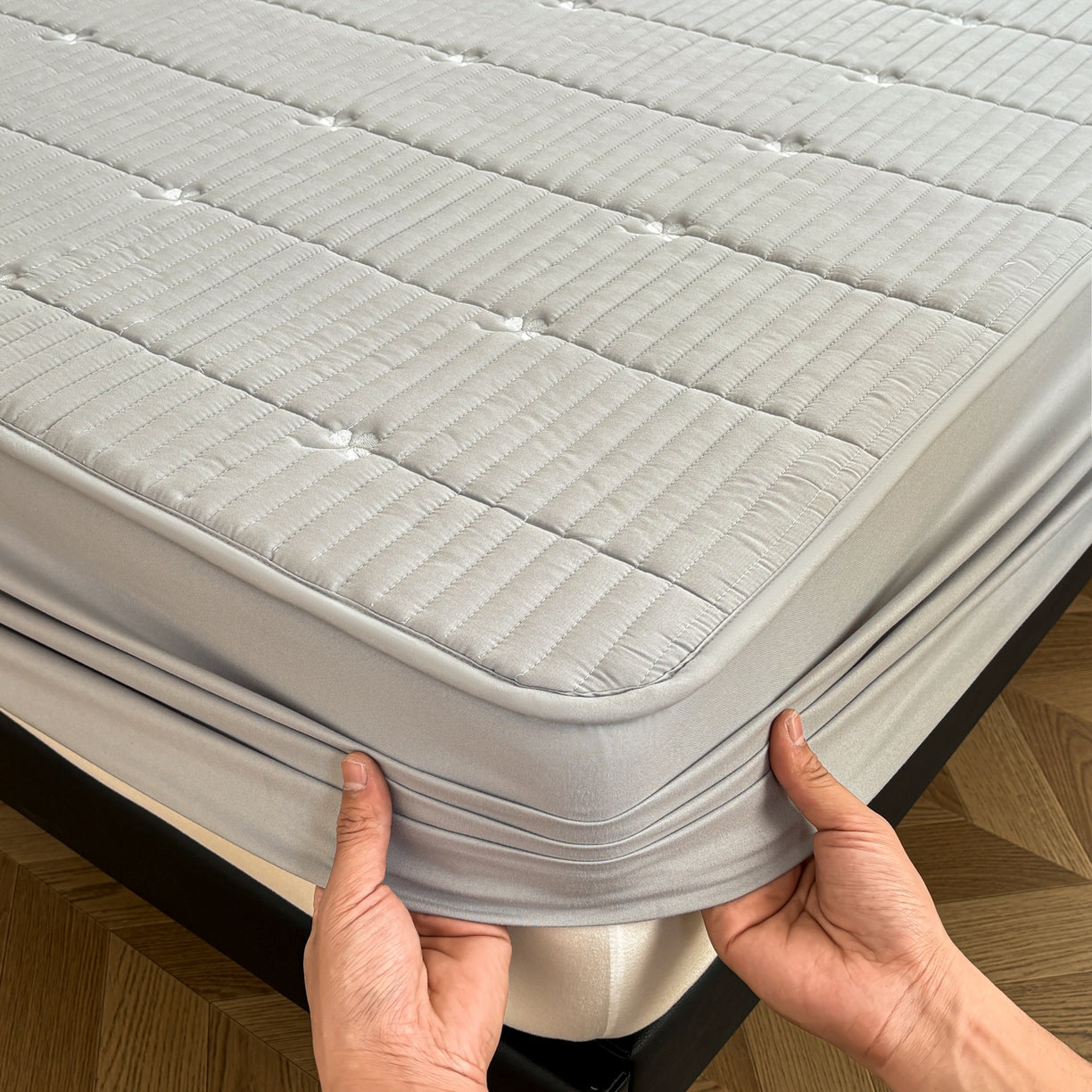 protege matelas 160x200 cm respirant gris