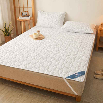 Surmatelas 90x190 blanc Design Patchwork