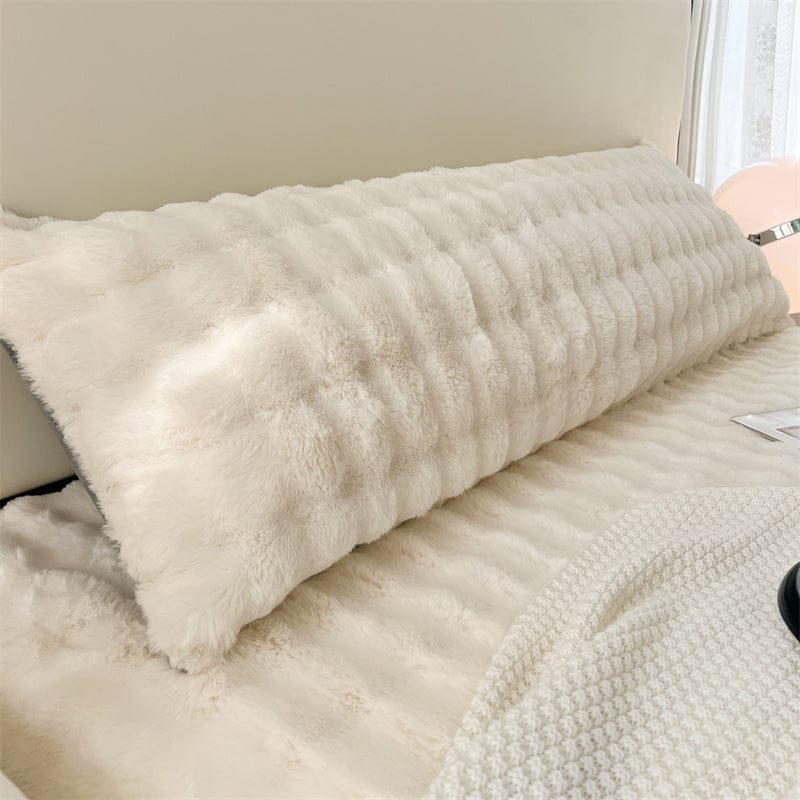 Taie d_oreiller coton longue blanche