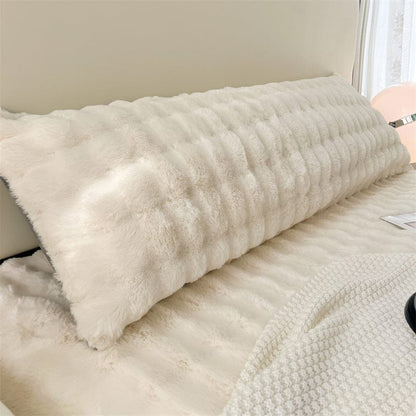 Taie d_oreiller coton longue blanche