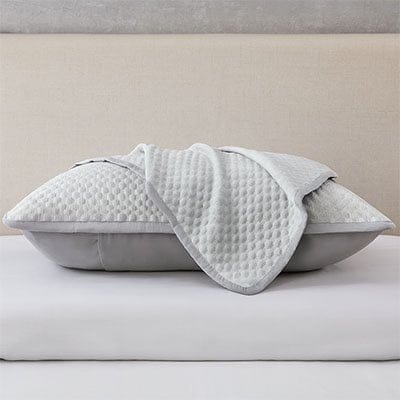 Taie d'oreiller texturée nid d'abeille gris