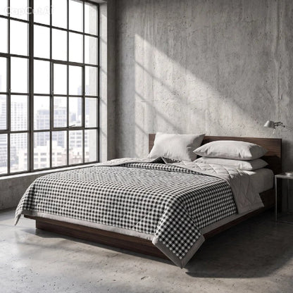 Couverture double face dans chambre éclairée