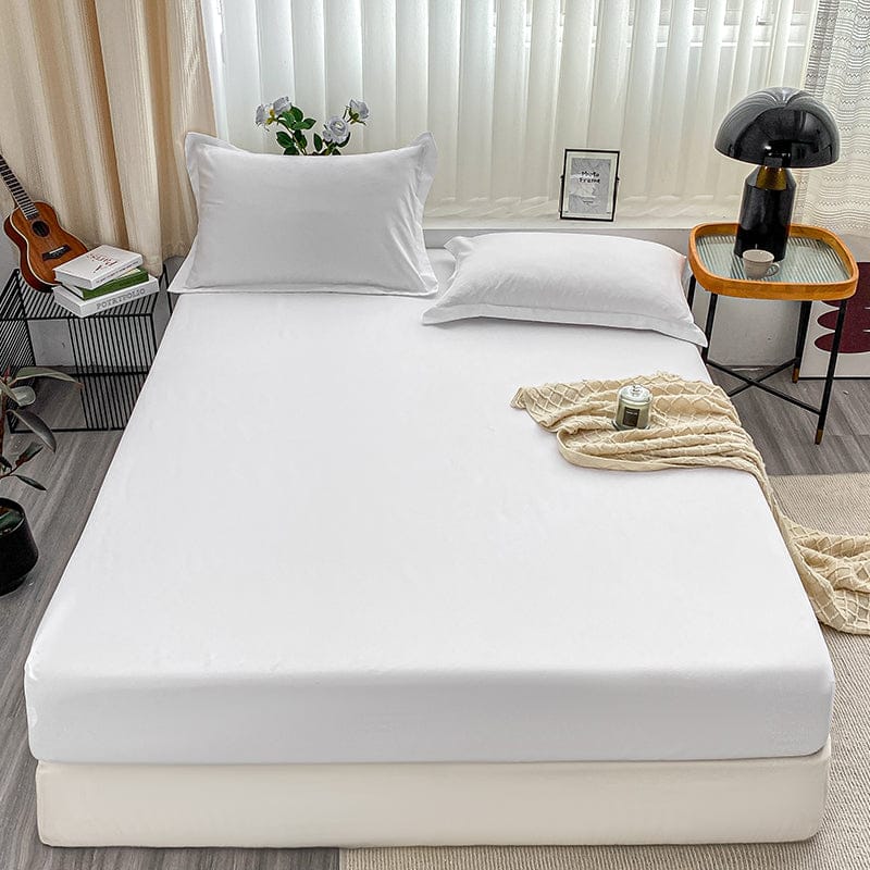 drap housse 180x200 blanc Antidérapant Ultra Doux
