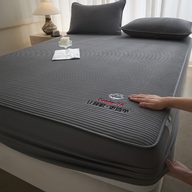 drap housse 180x200 cm gris cendré imperméable et doux