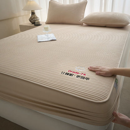 drap housse 90x190 cm beige-coton naturel