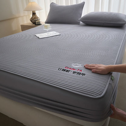 drap housse 90x190 cm gris coton naturel