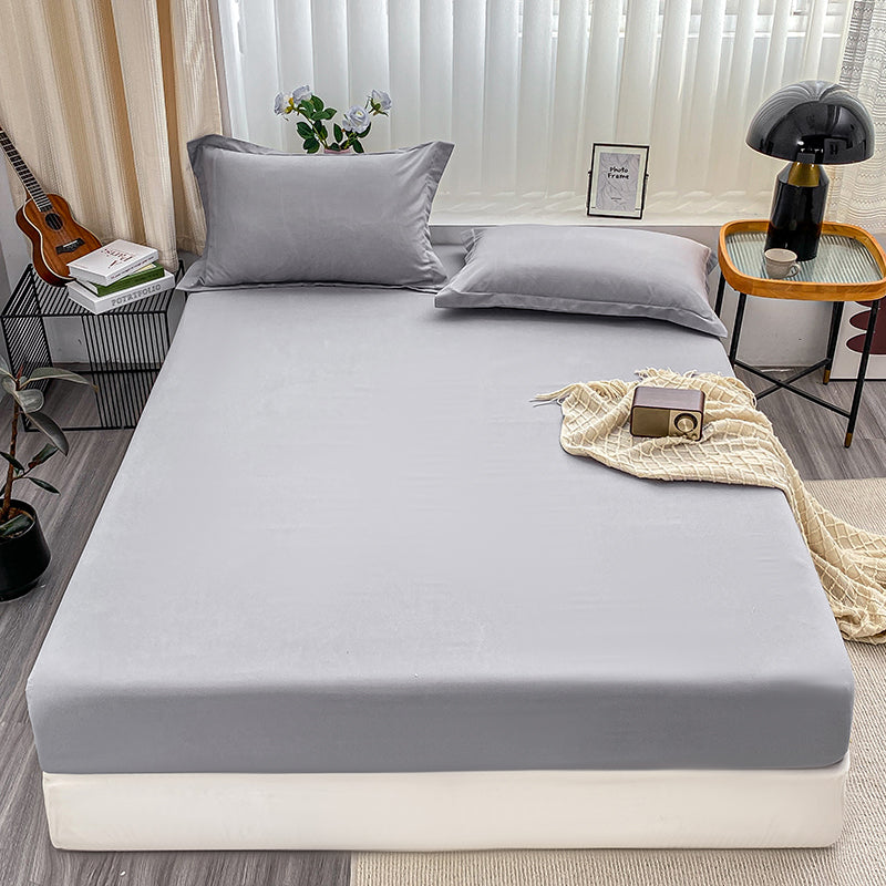 drap housse 180x200 gris Antidérapant Ultra Doux