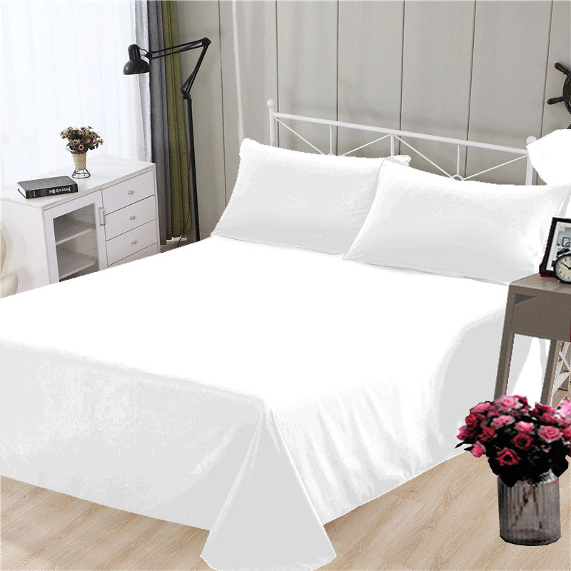 drap plat blanc polyester frais