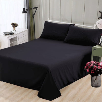 drap plat noir polyester frais