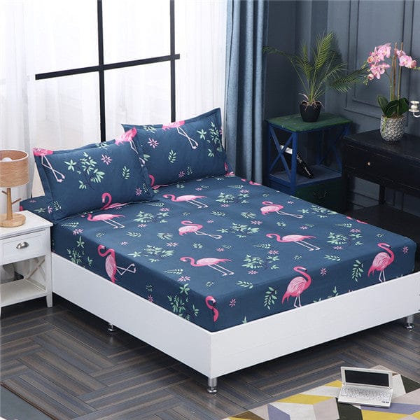 draps housse motifs héron végétal zen