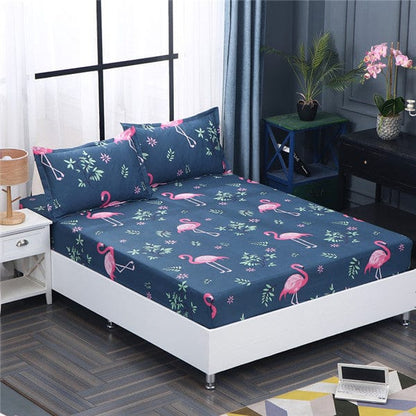 draps housse motifs héron végétal zen