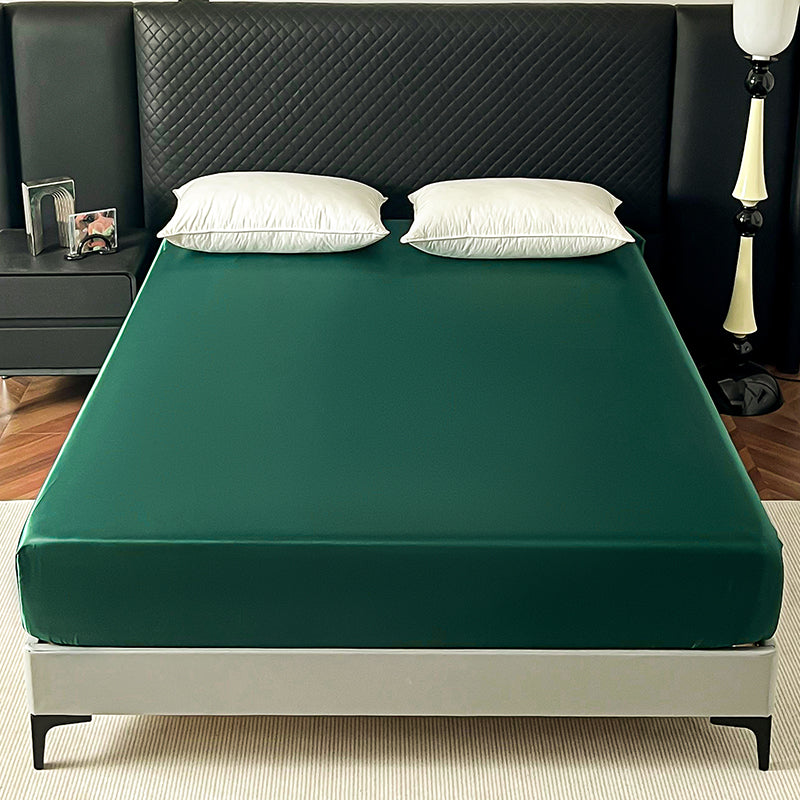 draps housse satin premium vert