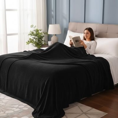 femme couchée avec roman sous couverture noire Anti-Boulochage™