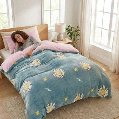 femme couchée sous housse de couette douceur confort optimal