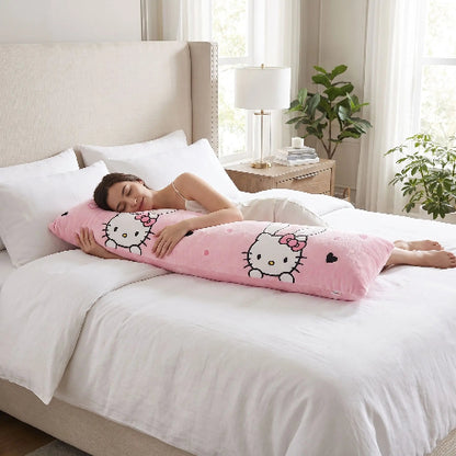 femme endormie avec traversin pour lit 180x200 lapin mignon