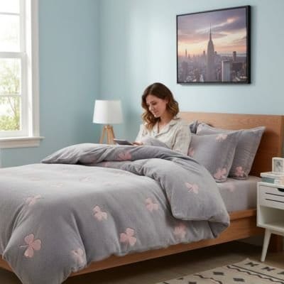 femme lit douceur d'intérieur  housse de couette couette optimale 