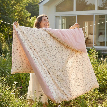 femme sèche housse de couette douceur floral coréen