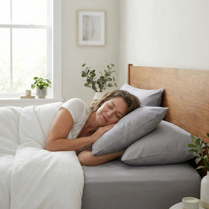 femme taies d'oreiller chambre élégante