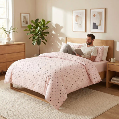 homme sous housse de couette 260x240 blanche satin 