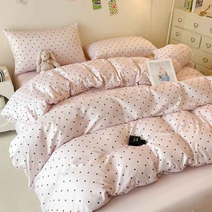 housse de couette 260x240 rose satin 