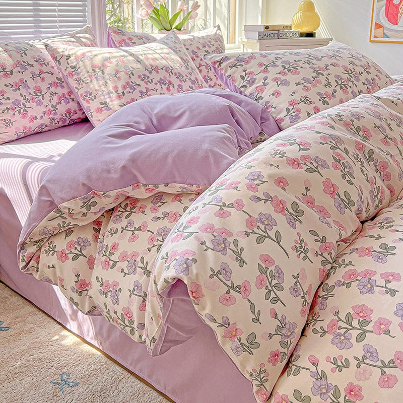 housse de couette douceur rose floral