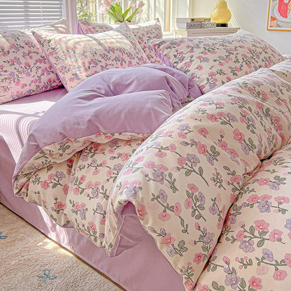 housse de couette douceur rose floral