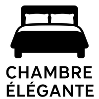 lit chambre élégante noir