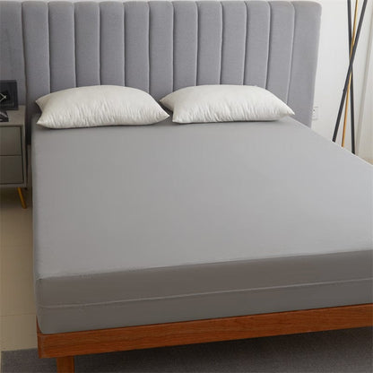 protège-matelas-140x190-gris imperméable-silencieux