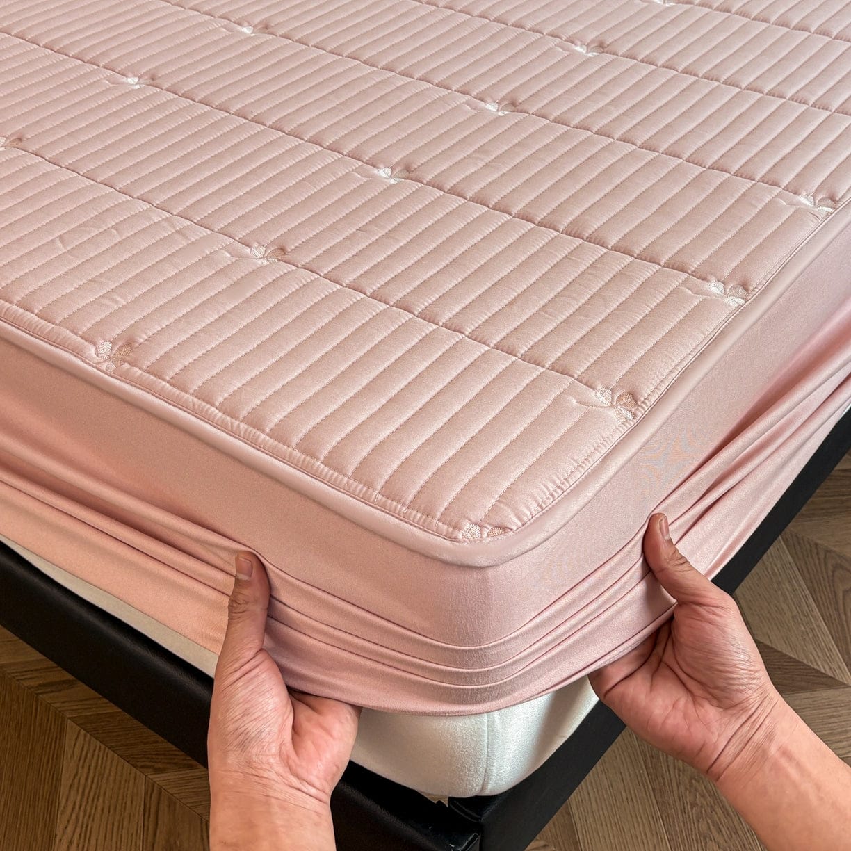 protege matelas 160x200 cm rose respirant