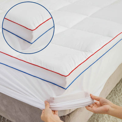  surmatelas 160x200 bleu rouge 