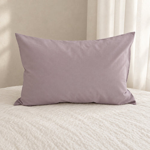 taie d'oreiller 50x70 percale de coton violet