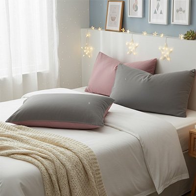 taie doreiller nuits-reparatrices coton lit chambre photos mur