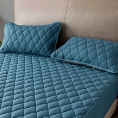 taies d'oreiller bleues