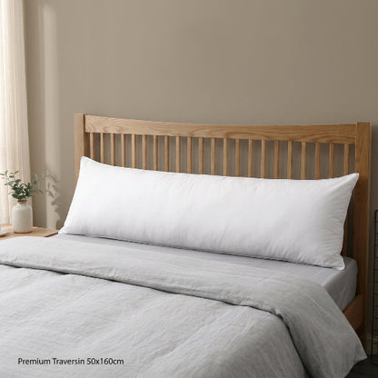 traversin 160 avec draps gris sur lit